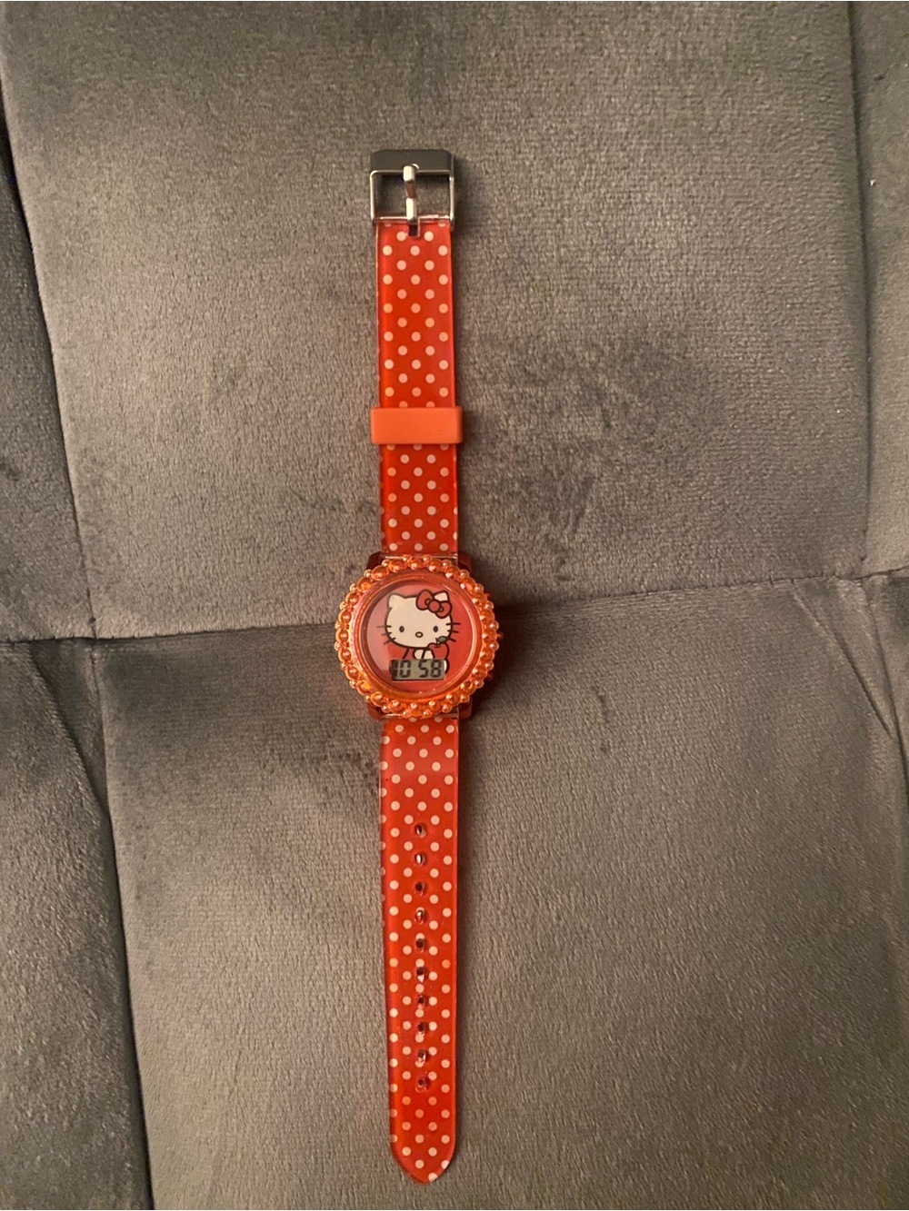 Hello Kitty Pink Polka Dot Kids Watch - Light Pink & White